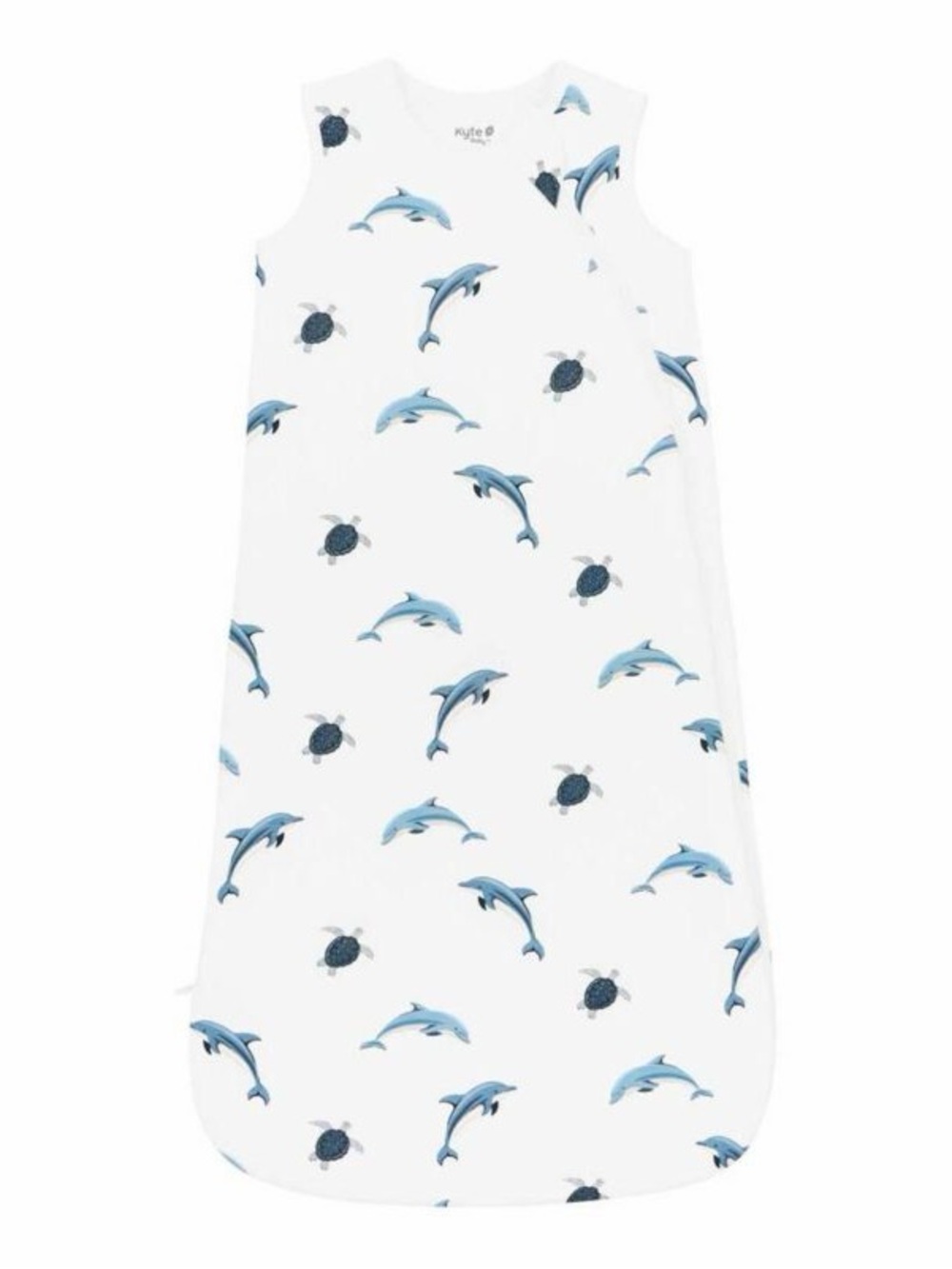 Kyte BABY White Sleep Sack with Blue Dolphin & Navy Turtle Print Size S 1.0 tog